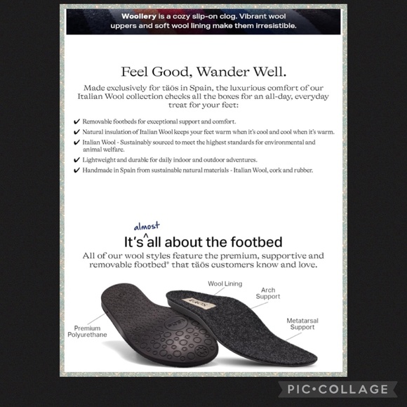 NWT TAOS Woollery Wool Clogs Grey-Sz 8 - Picture 10 of 10